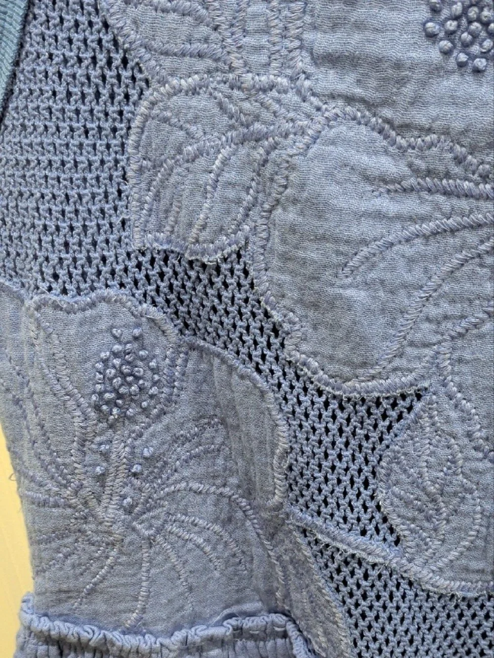 Free People Periwinkle Blue Crochet Tank Midi Dress